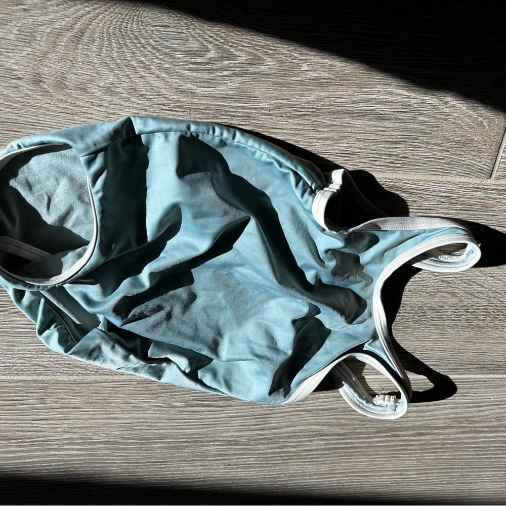 H&M Light Teal Blue One-Piece Swimsuit
